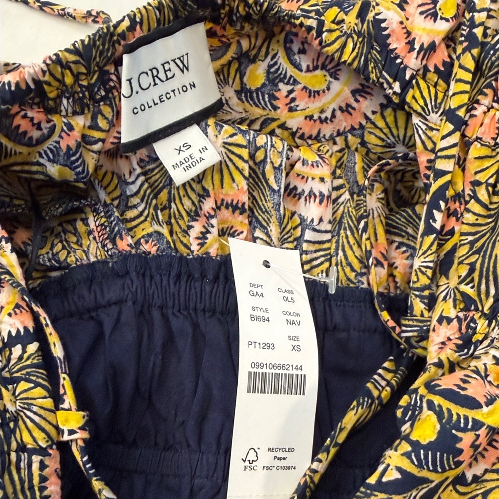J.Crew NWT Oahu V-neck tiered‎ dress in dandelion swirl Size XS - Picture 6 of 10